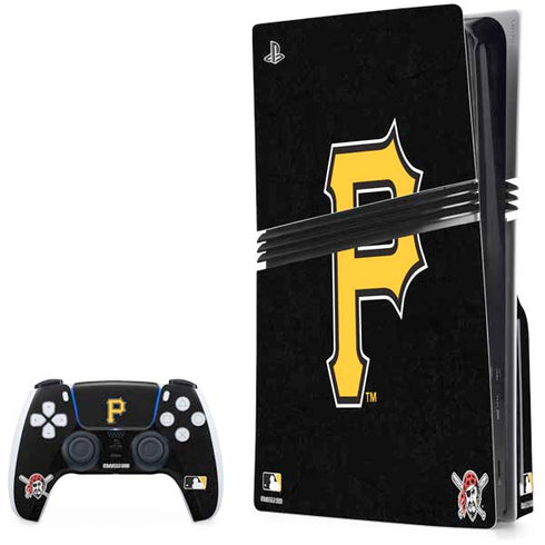 MLB Pittsburgh Pirates - Solid Distressed PS5 Pro Disk Bundle  Skin